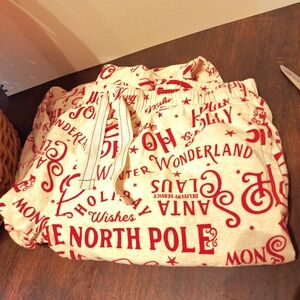 NWOT Old Navy Red and Cream Flannel Pajama Pants Size Medium